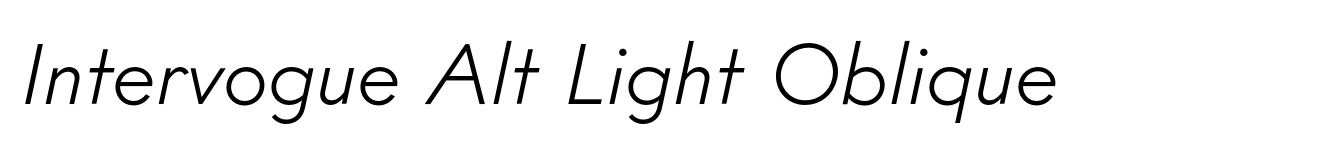 Intervogue Alt Light Oblique